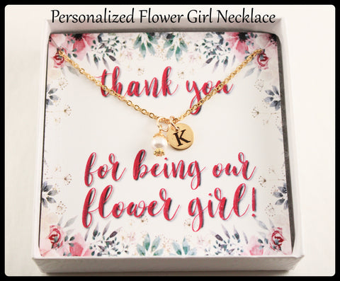Flower Girl Gift/Flower Girl Thank You Gift/Thank You For Being Our Flower Girl /Gift For Flower Girl/Gold, Rose Gold Or Silver