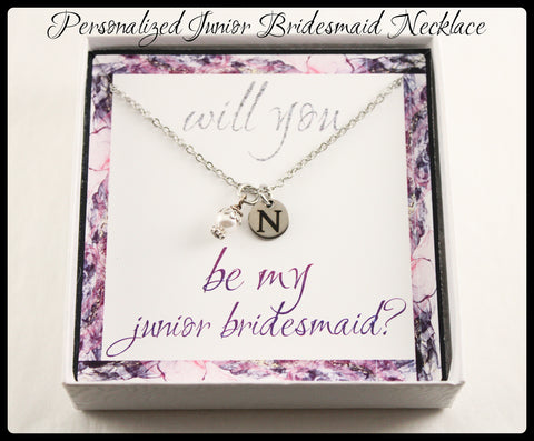 Personalized Junior Bridesmaid Gift/JR Bridesmaid Proposal/Will You Be My Junior Bridesmaid/Gift For JR Bridesmaid/Gold, Rose Gold Or Silver