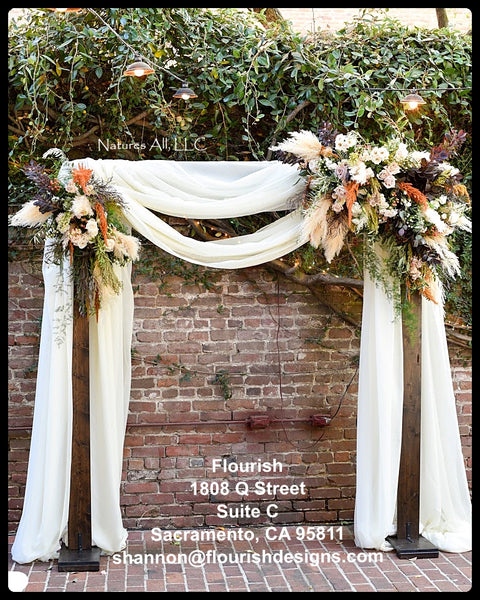Wedding Arch/Wedding Arbor/Rustic Wedding Arch With Platform Stands Included/Indoors Or Outdoors/Country Wedding Backdrop/Dark Walnut