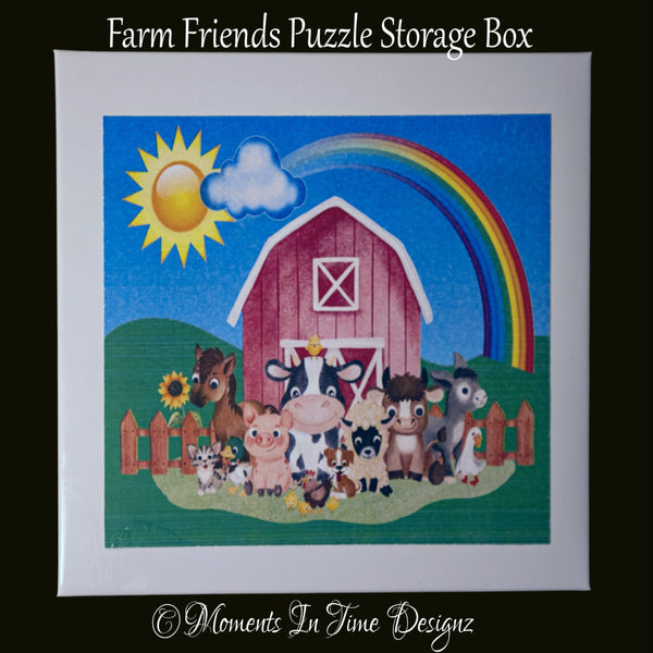 Personalized Children's Jigsaw Puzzle/Farm Animals/48 Piece /8x10 Puzzle For Kids/Farm Friends