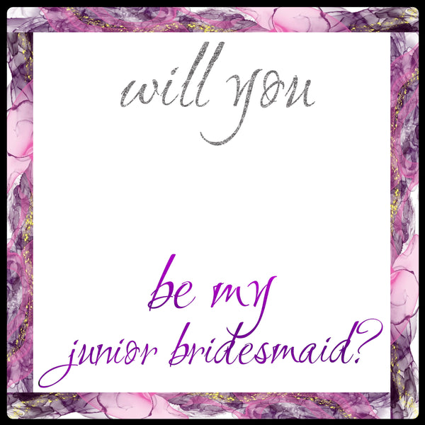 Personalized Junior Bridesmaid Gift/JR Bridesmaid Proposal/Will You Be My Junior Bridesmaid/Gift For JR Bridesmaid/Gold, Rose Gold Or Silver