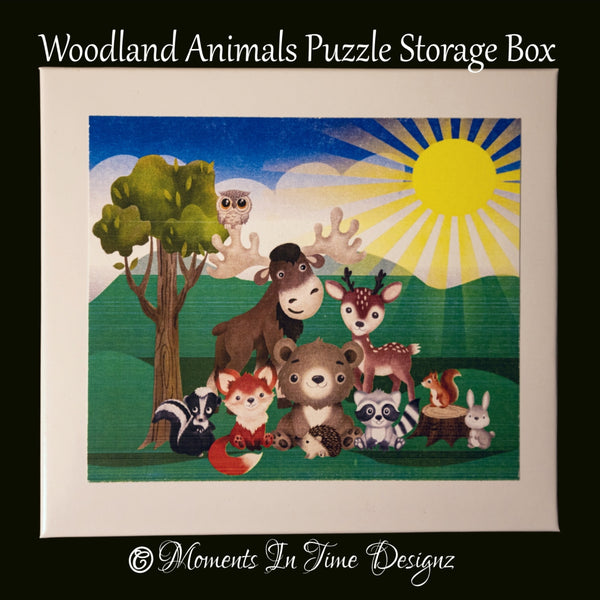 Personalized Children's Jigsaw Puzzle/Forest Animals/48 Piece /8x10 Puzzle For Kids/Woodland Animals